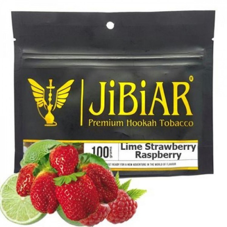 Табак JIBIAR - LIME STRAWBERRY RASPBERRY (ЛАЙМ КЛУБНИКА МАЛИНА) 100 ГР в интернет магазине кальянов фото 1