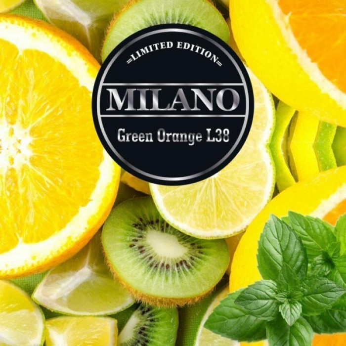 ТАБАК MILANO LIMITED EDITION GREEN ORANGE L38 (ЗЕЛЕНЫЙ АПЕЛЬСИН) 100 ГРАММ   