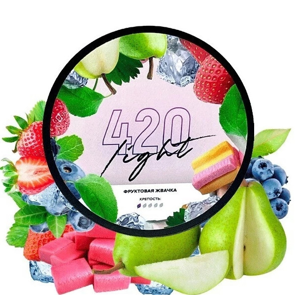 Табак 420 Light Фруктовая жвачка 40 грамм 