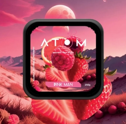 Табак Atom Pink Man (Малина, Клубника, Грейпфрут) 200 грамм 