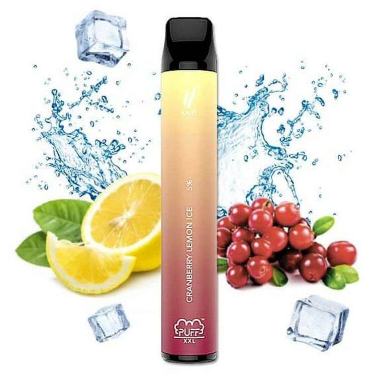 Одноразовая электронная сигарета PUFF BAR XXL Cranberry Lemon Ice (Клюква Лемон Лед) 1600  