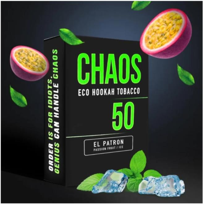 Табак Chaos El Patron (Маракуйя Прохлада) 50 грамм в интернет магазине кальянов фото 1