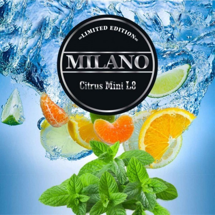 ТАБАК MILANO LIMITED EDITION CITRUS MINT L8 (ЦИТРУС МЯТА) 100 ГРАММ     