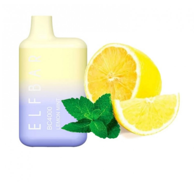 Одноразовая Pod система Elf Bar BC4000 Lemon Mint (Лимонная Мята) в интернет магазине кальянов фото 1