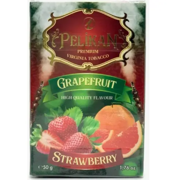 Табак Pelikan Grapefruit Strawberry (Грейпфрут Клубника) 50 грамм в интернет магазине кальянов фото 1