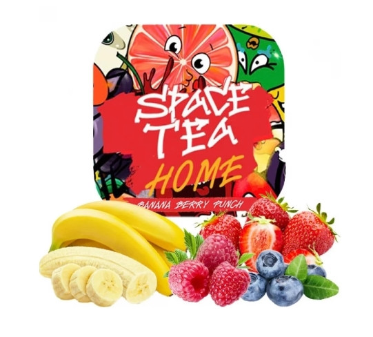 Чайная смесь Space Tea Home Banana Berry Punch (Банан Ягода Пунш) 40 грамм  в интернет магазине кальянов фото 1