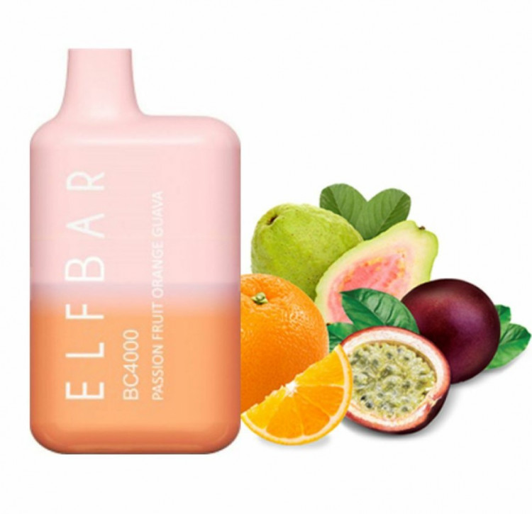 Одноразовая Pod система Elf Bar BC4000 Passionfruit Orange Guava (Маракуйя, Апельсин и Гуава) 