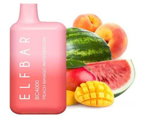Одноразовая Pod система Elf Bar BC4000 Peach Mango Watermelon (Персик и Манго с Арбузом) в интернет магазине кальянов фото 1