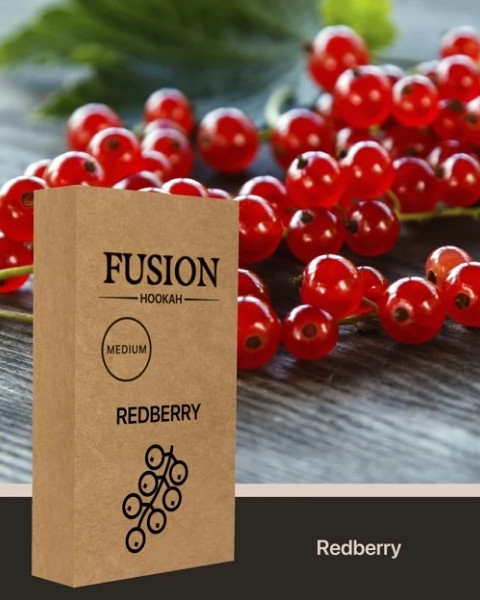 Табак Fusion Medium - Redberry (Красная смородина) 100 Грамм в интернет магазине кальянов фото 1