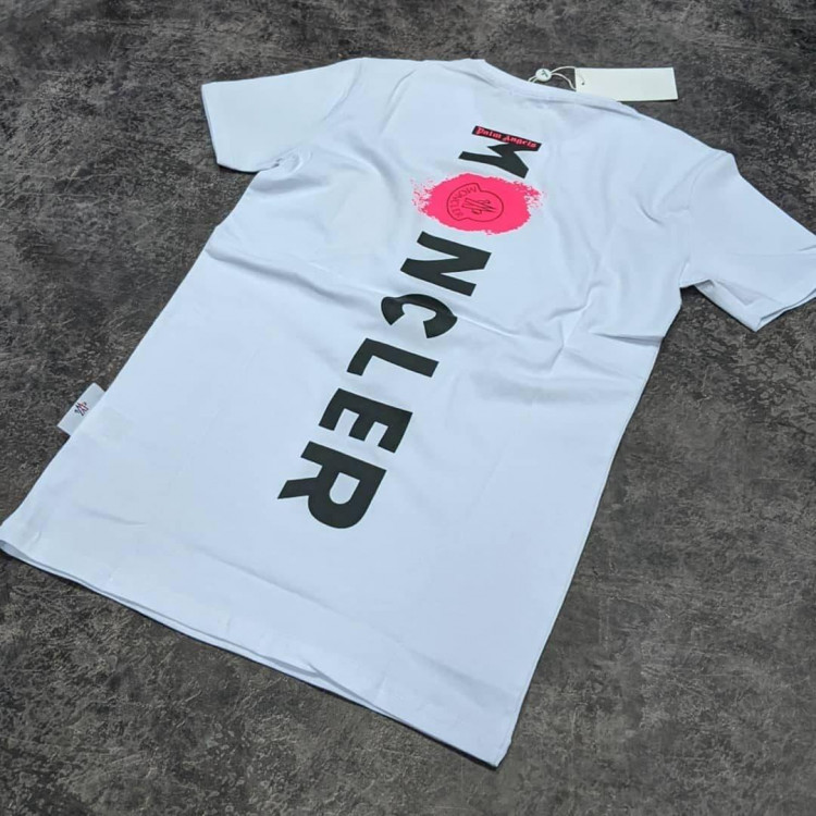 Мужская футболка Moncler Palm Angels limited белая 