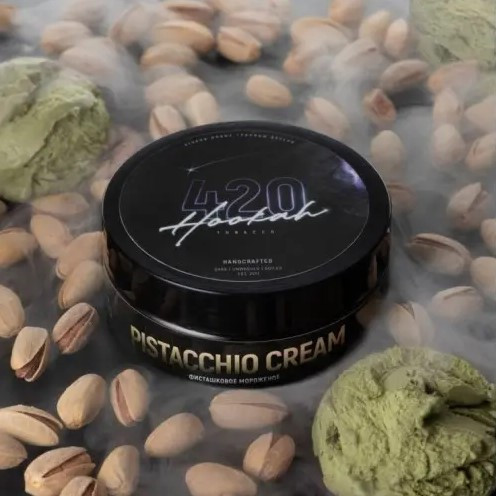 Табак 420 Pistacchio Cream (Фисташковое мороженое) 100 грамм  в интернет магазине кальянов фото 1