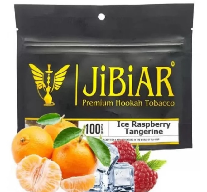 Табак JIBIAR Ice Raspberry Tangerine (Малина Мандарин Лед) 100 Гр  в интернет магазине кальянов фото 1
